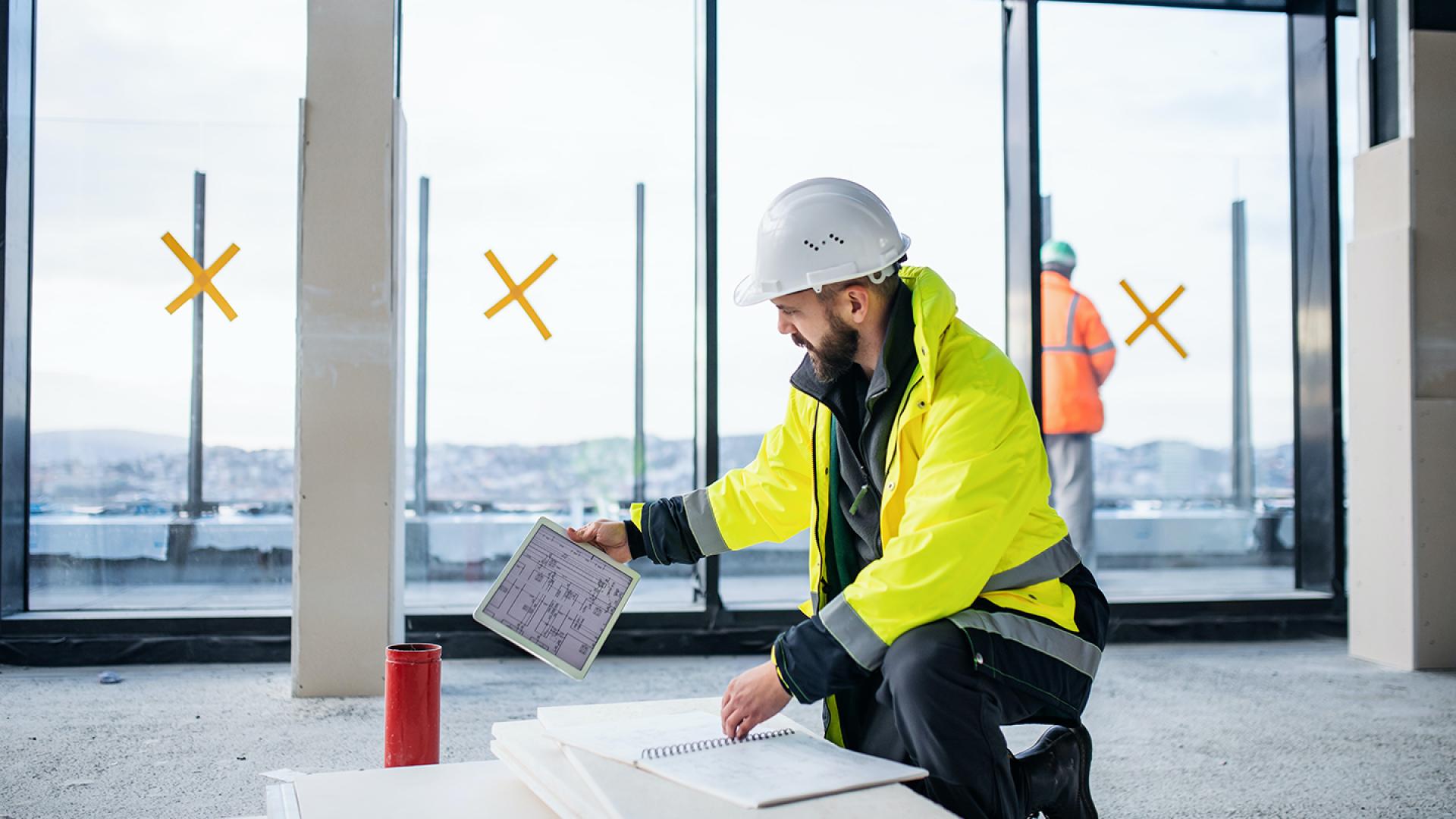 Man on construction site