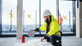 Man on construction site