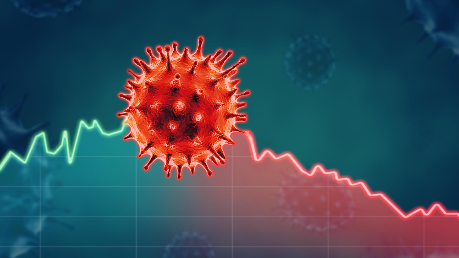 Economic impact of coronavirus illustration