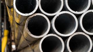 Close up of industrial pipes